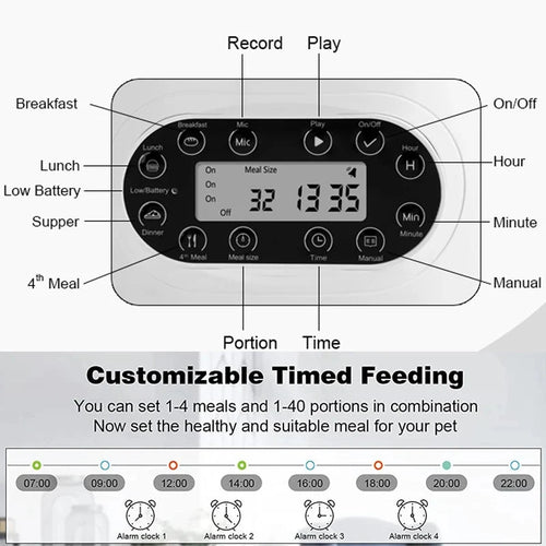 Smart App-Controlled Dual Bowl Pet Feeder
